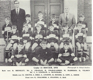 Milton Junior Soccer Under 11 1970